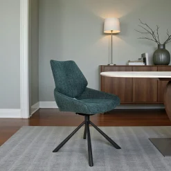 Chaise pivotante bleue assise baquet (lot de 2) LIGURIE