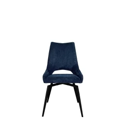 Chaise pivotante bleue, dossier ouvert (lot de 2) LIGURIE
