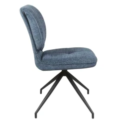 Chaise pivotante bleue dossier double (lot de 2) LIGURIE