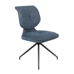 Chaise pivotante bleue dossier double (lot de 2) LIGURIE