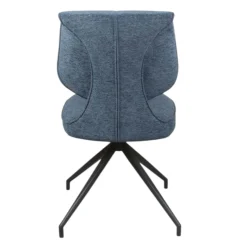 Chaise pivotante bleue dossier double (lot de 2) LIGURIE