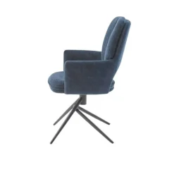 Chaise pivotante bleue double coussinage (lot de 2) LIGURIE
