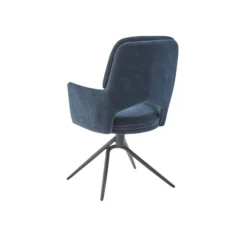 Chaise pivotante bleue double coussinage (lot de 2) LIGURIE