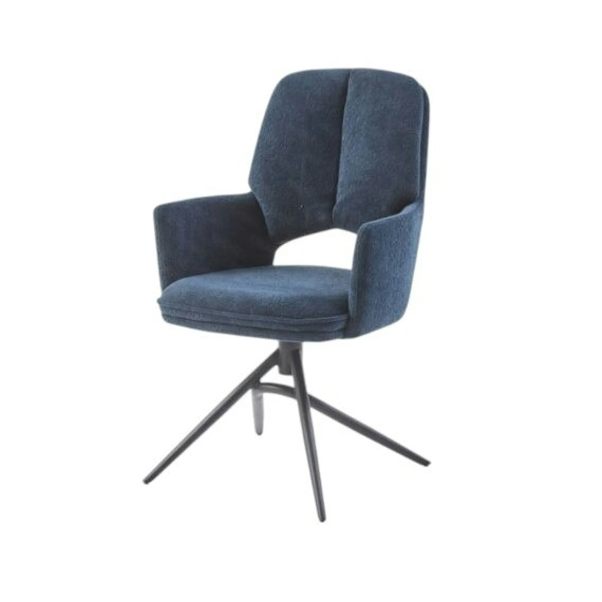 Chaise pivotante bleue double coussinage (lot de 2) LIGURIE