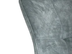Chaise pivotante bleue en velours patiné avec poignée (lot de 2) LOMBARDIE