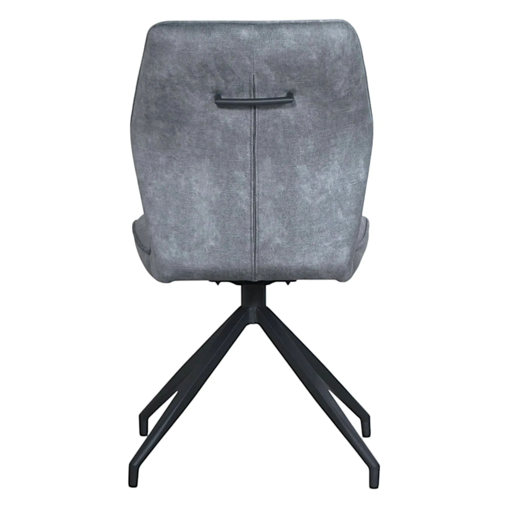 Chaise pivotante bleue en velours patiné avec poignée (lot de 2) LOMBARDIE