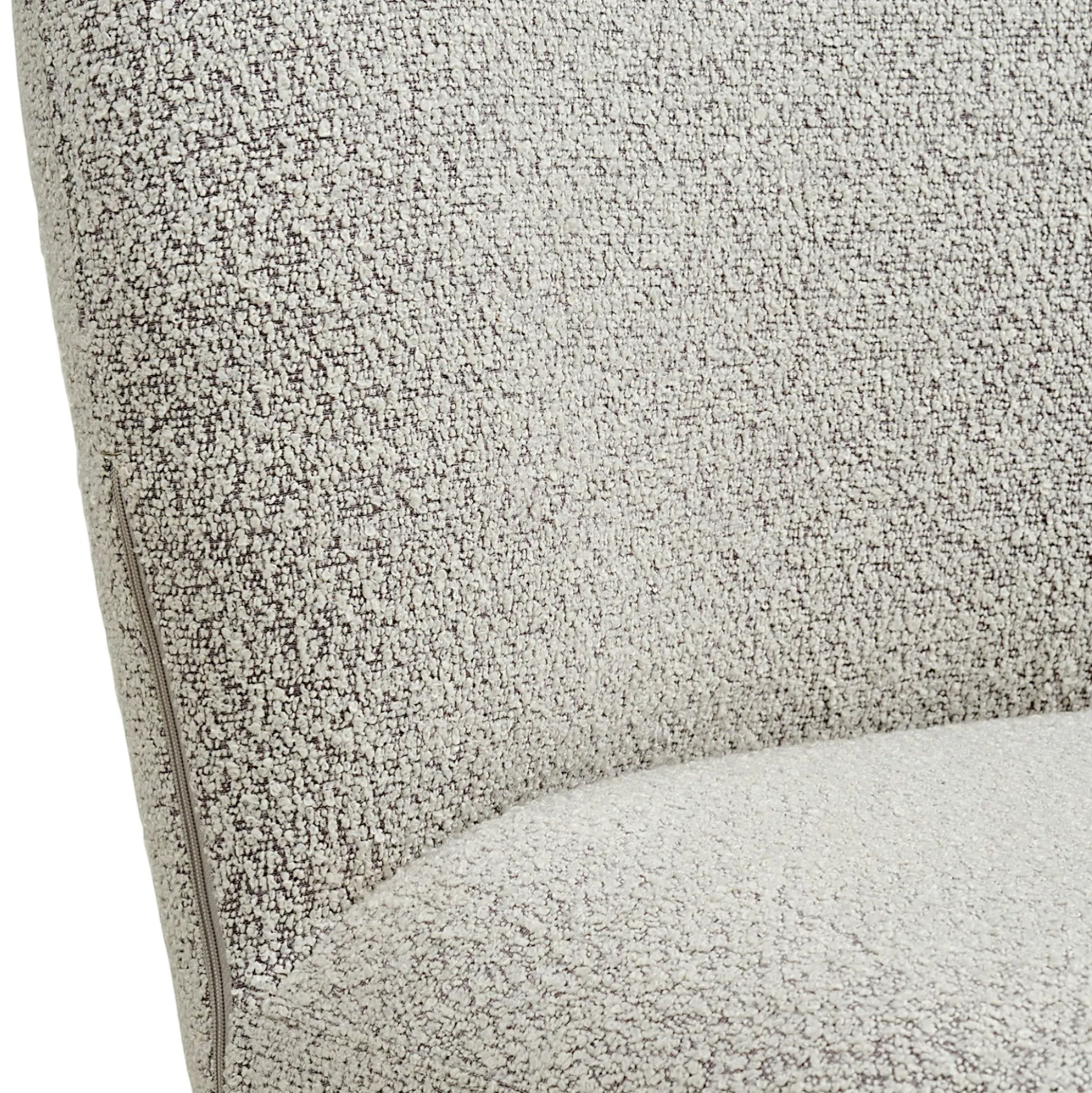 Chaise pivotante bouclette sable pied gris (lot de 2) BERLIN