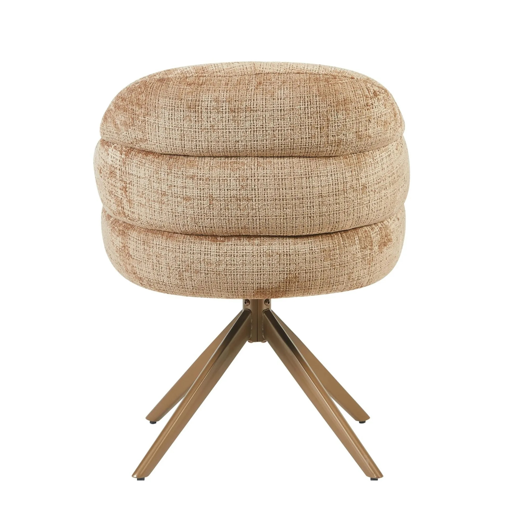 Chaise pivotante cannelle à dossier structuré (lot de 2) CORTINA