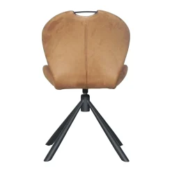 Chaise pivotante caramel avec dossier courbe, (lot de 2) LOMBARDIE