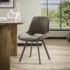 Chaise pivotante confort – taupe, dos ajouré (lot de 2) ASCOLI
