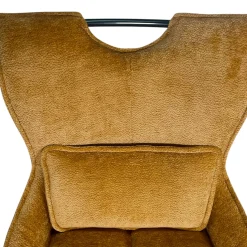Chaise pivotante coussin et poignée tissu ocre (lot de 2) IENA