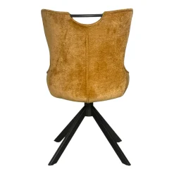 Chaise pivotante coussin et poignée tissu ocre (lot de 2) IENA