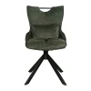 Chaise pivotante coussin et poignée tissu vert (lot de 2) IENA