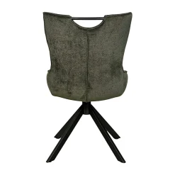 Chaise pivotante coussin et poignée tissu vert (lot de 2) IENA