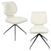 Chaise pivotante écrue dossier double (lot de 2) LIGURIE