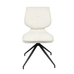 Chaise pivotante écrue dossier double (lot de 2) LIGURIE