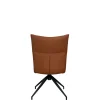 Chaise pivotante en cuir cognac (lot de 2) LOMBARDIE