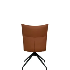 Chaise pivotante en cuir cognac (lot de 2) LOMBARDIE