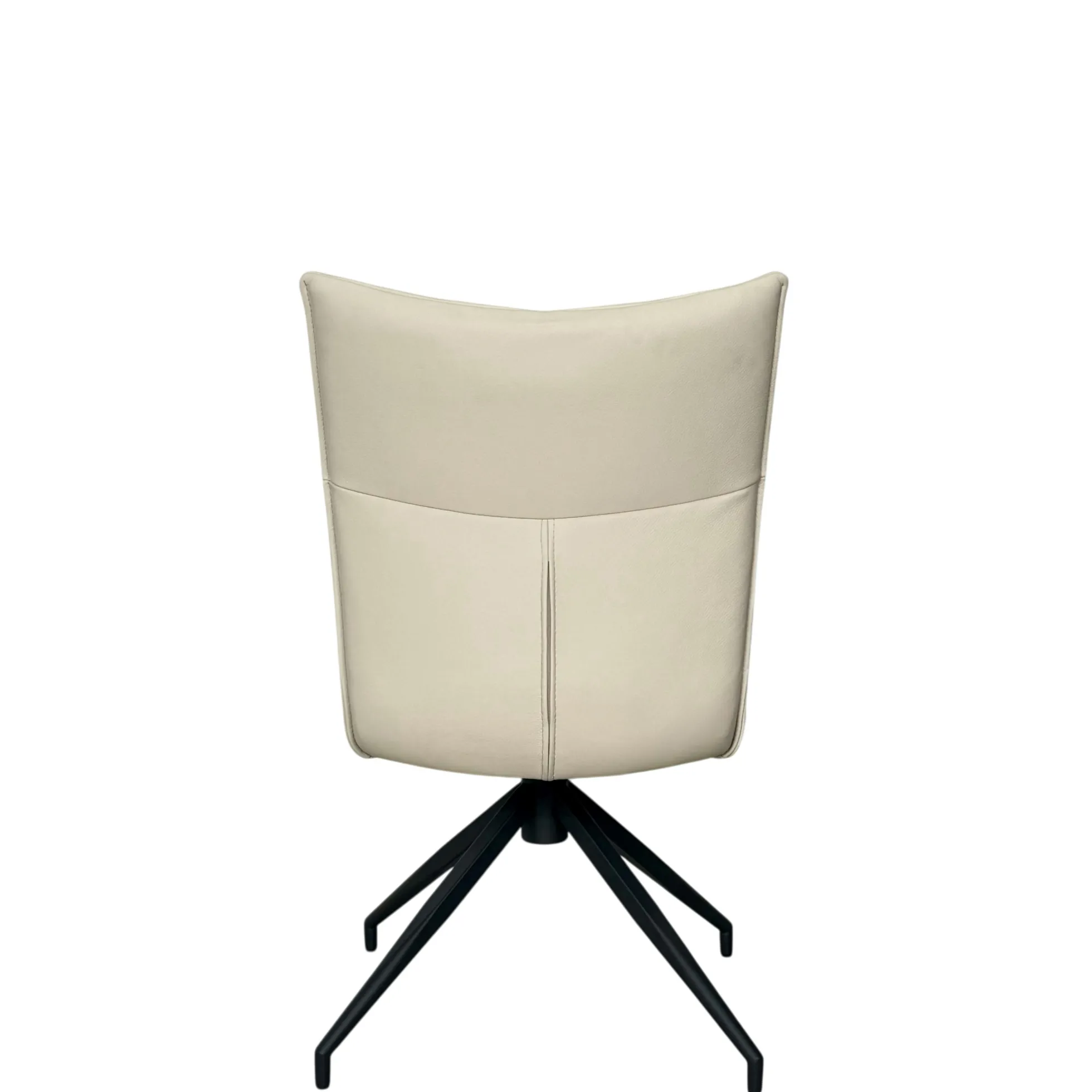 Chaise pivotante en cuir ivoire (lot de 2) LOMBARDIE