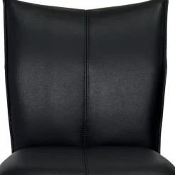 Chaise pivotante en cuir noir (lot de 2) LOMBARDIE