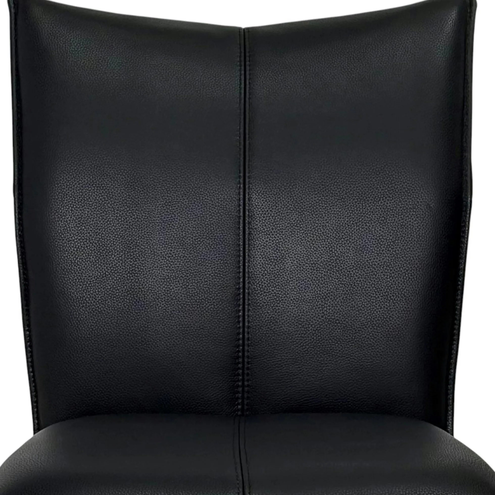 Chaise pivotante en cuir noir (lot de 2) LOMBARDIE