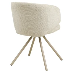 Chaise pivotante en tissu chiné sable (lot de 2) MONTREUX