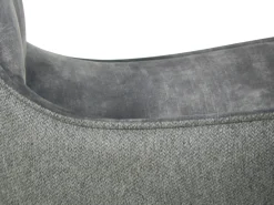Chaise pivotante gris anthracite bi-matière, dossier en T (lot de 2) LOMBARDIE