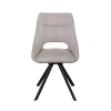 Chaise pivotante gris clair moderne (lot de 2) TREVI