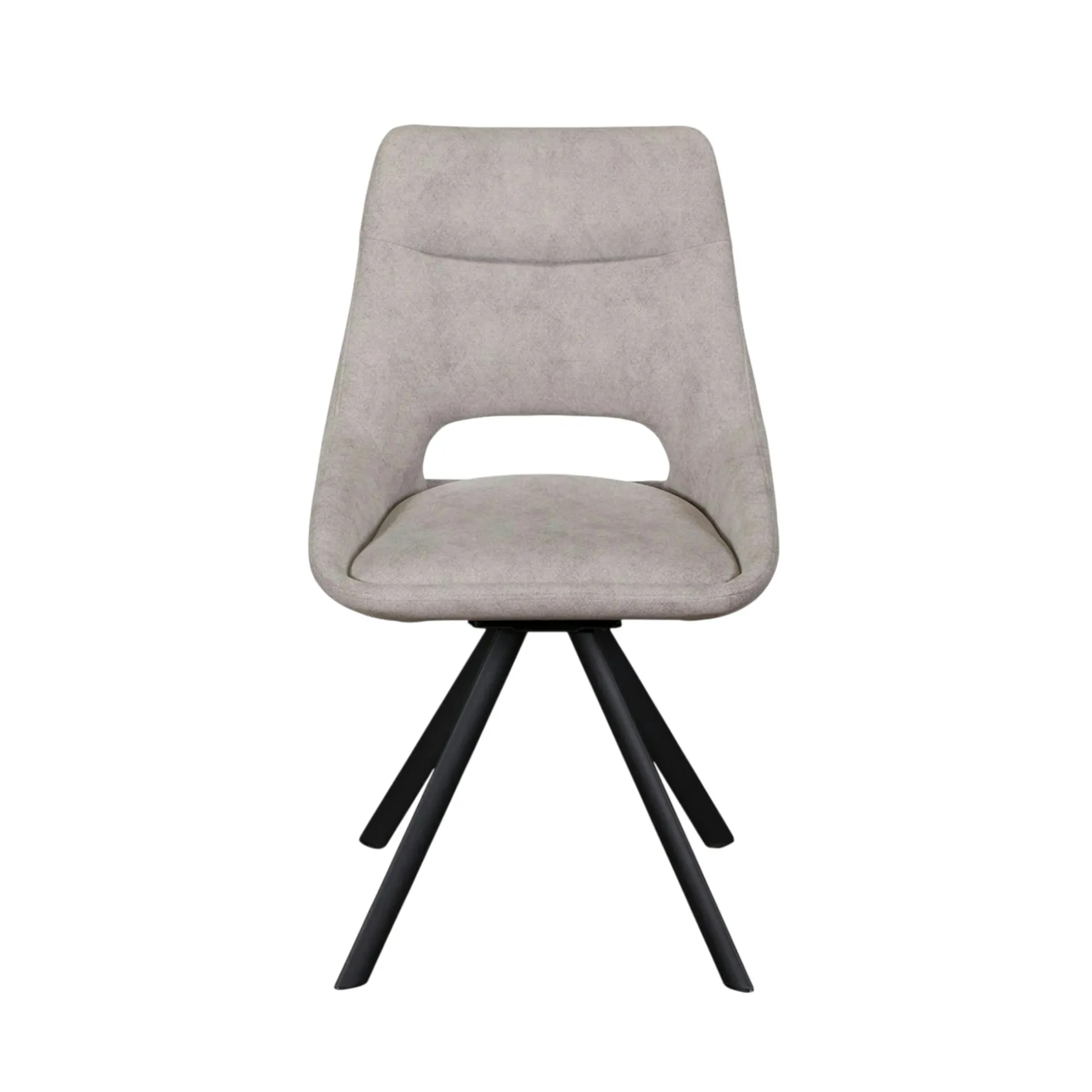 Chaise pivotante gris clair moderne (lot de 2) TREVI
