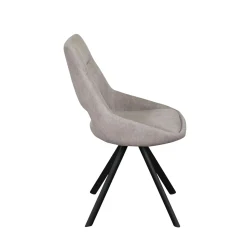 Chaise pivotante gris clair moderne (lot de 2) TREVI