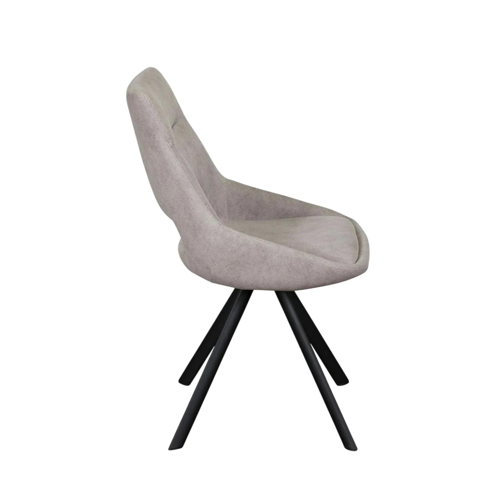 Chaise pivotante gris clair moderne (lot de 2) TREVI