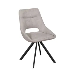 Chaise pivotante gris clair moderne (lot de 2) TREVI
