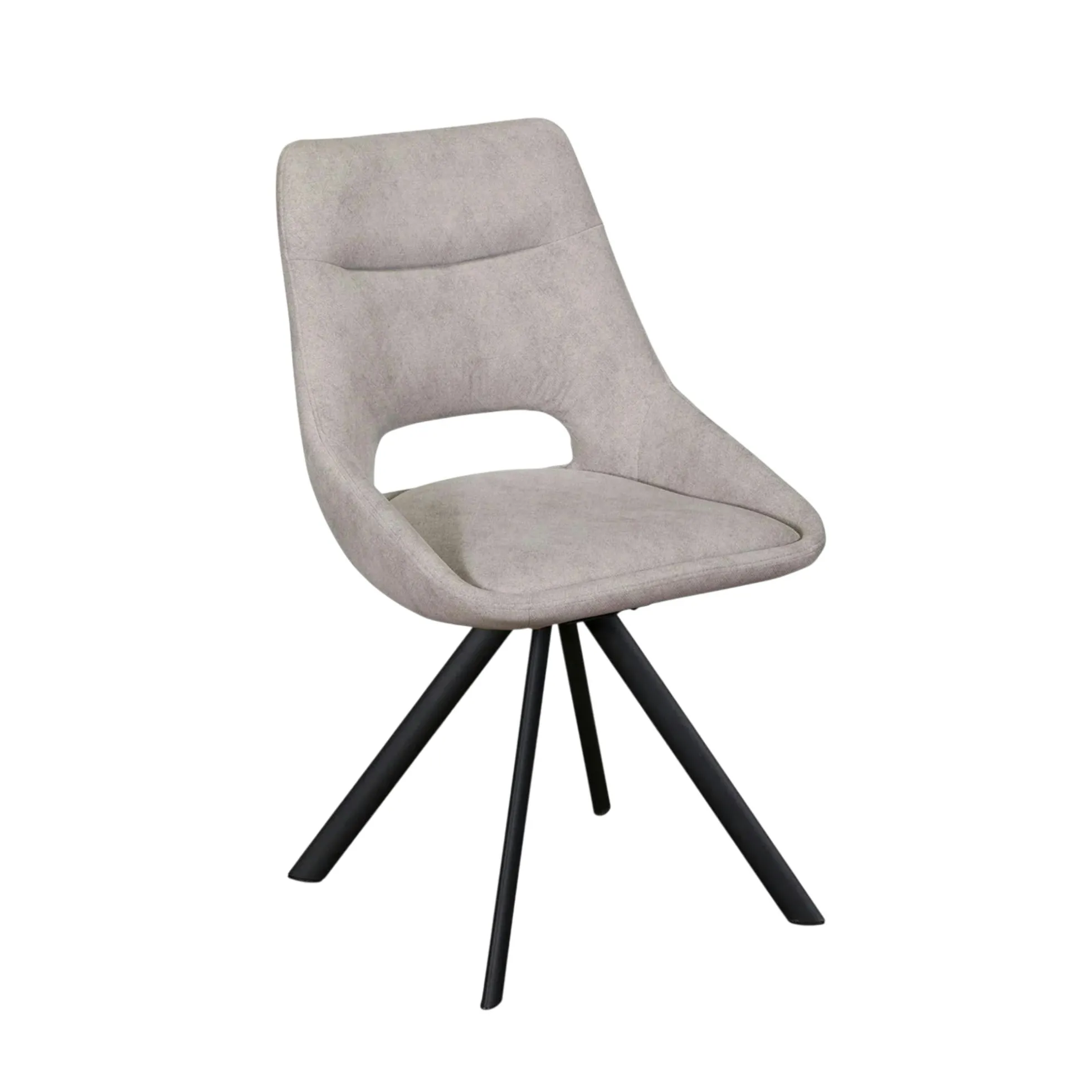 Chaise pivotante gris clair moderne (lot de 2) TREVI