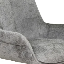 Chaise pivotante grise à accoudoirs (lot de 2) IENA