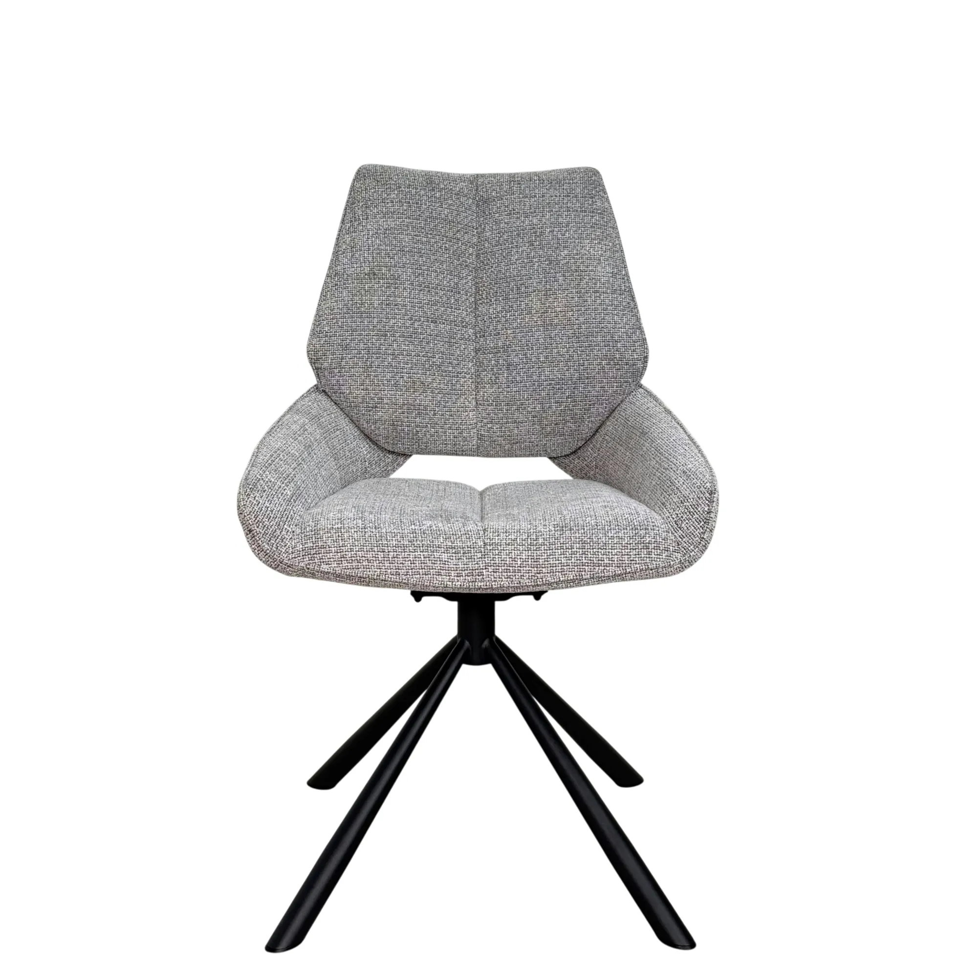 Chaise pivotante grise assise baquet (lot de 2) LIGURIE