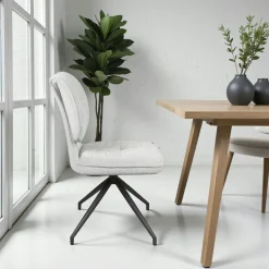 Chaise pivotante grise dossier double (lot de 2) LIGURIE