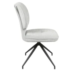 Chaise pivotante grise dossier double (lot de 2) LIGURIE
