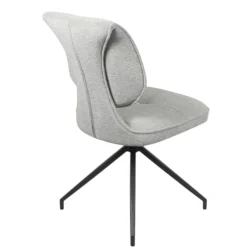 Chaise pivotante grise dossier double (lot de 2) LIGURIE