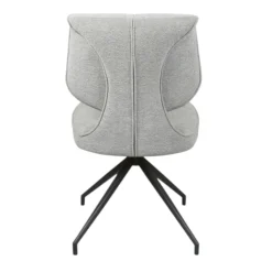 Chaise pivotante grise dossier double (lot de 2) LIGURIE