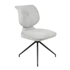 Chaise pivotante grise dossier double (lot de 2) LIGURIE