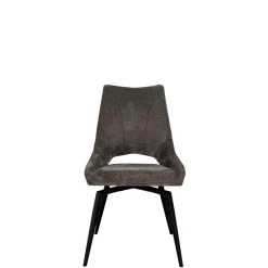 Chaise pivotante grise, dossier ouvert (lot de 2) LIGURIE