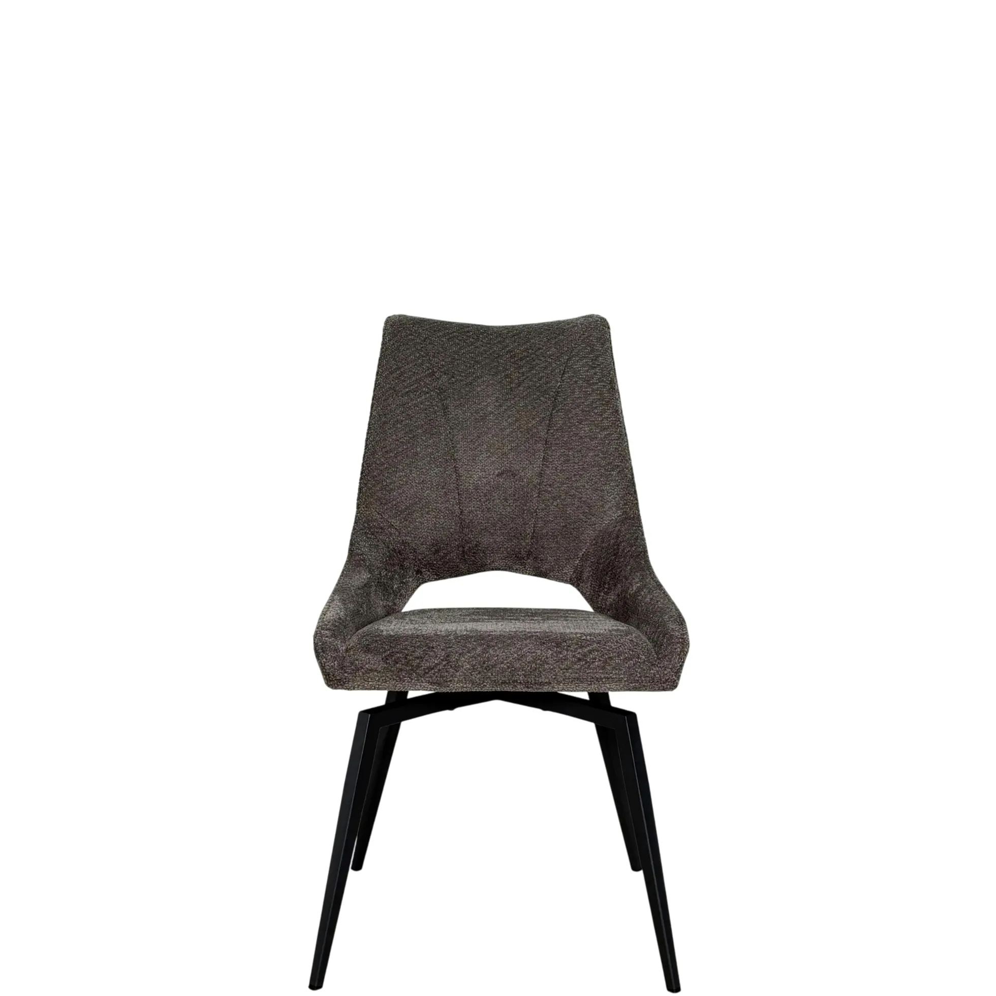 Chaise pivotante grise, dossier ouvert (lot de 2) LIGURIE