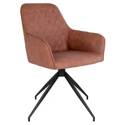 Chaise pivotante marron avec accoudoirs (lot de 2) SAVONE