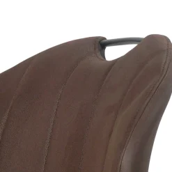 Chaise pivotante marron foncé avec dossier courbe, (lot de 2) LOMBARDIE