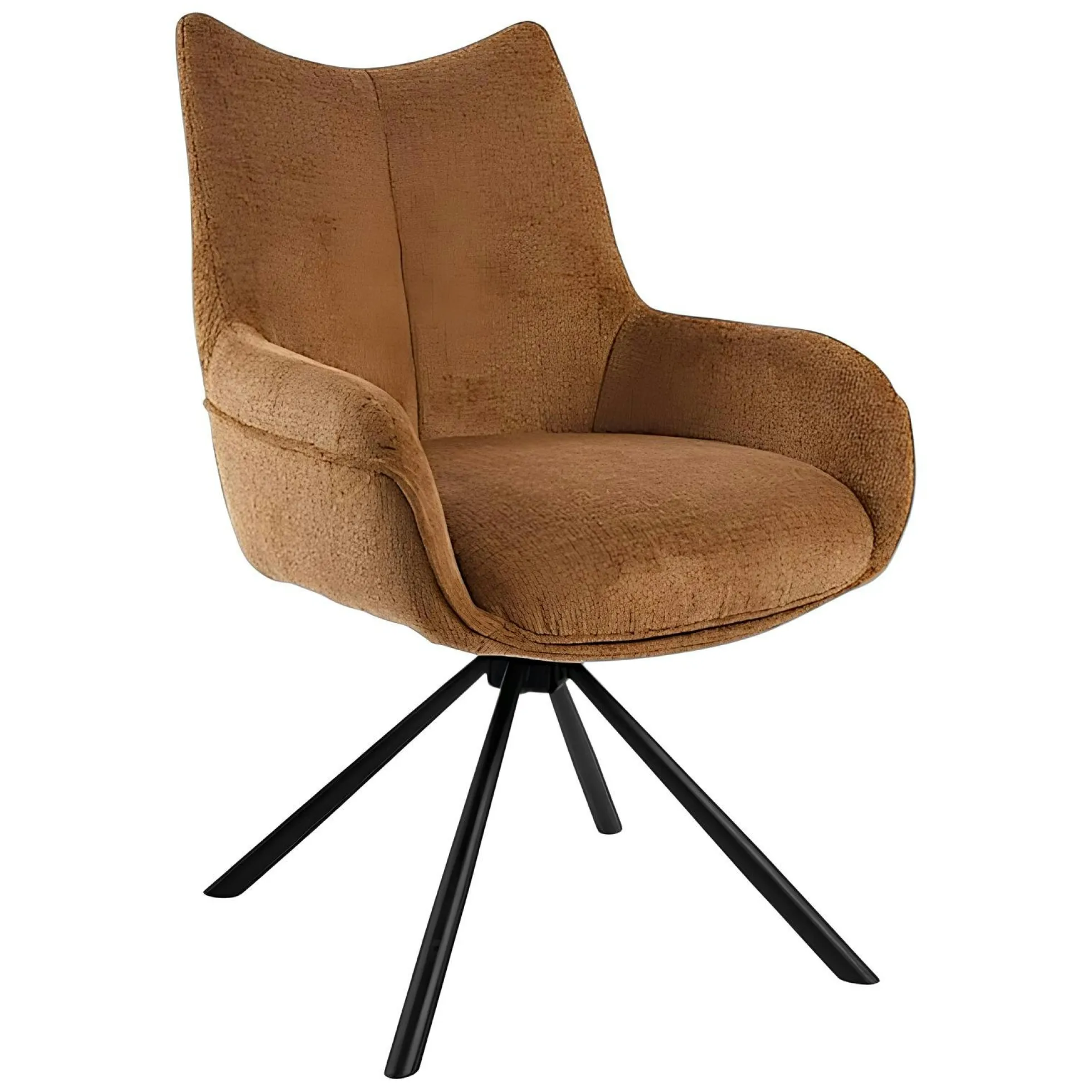 Chaise pivotante moutarde à accoudoirs (lot de 2) IENA