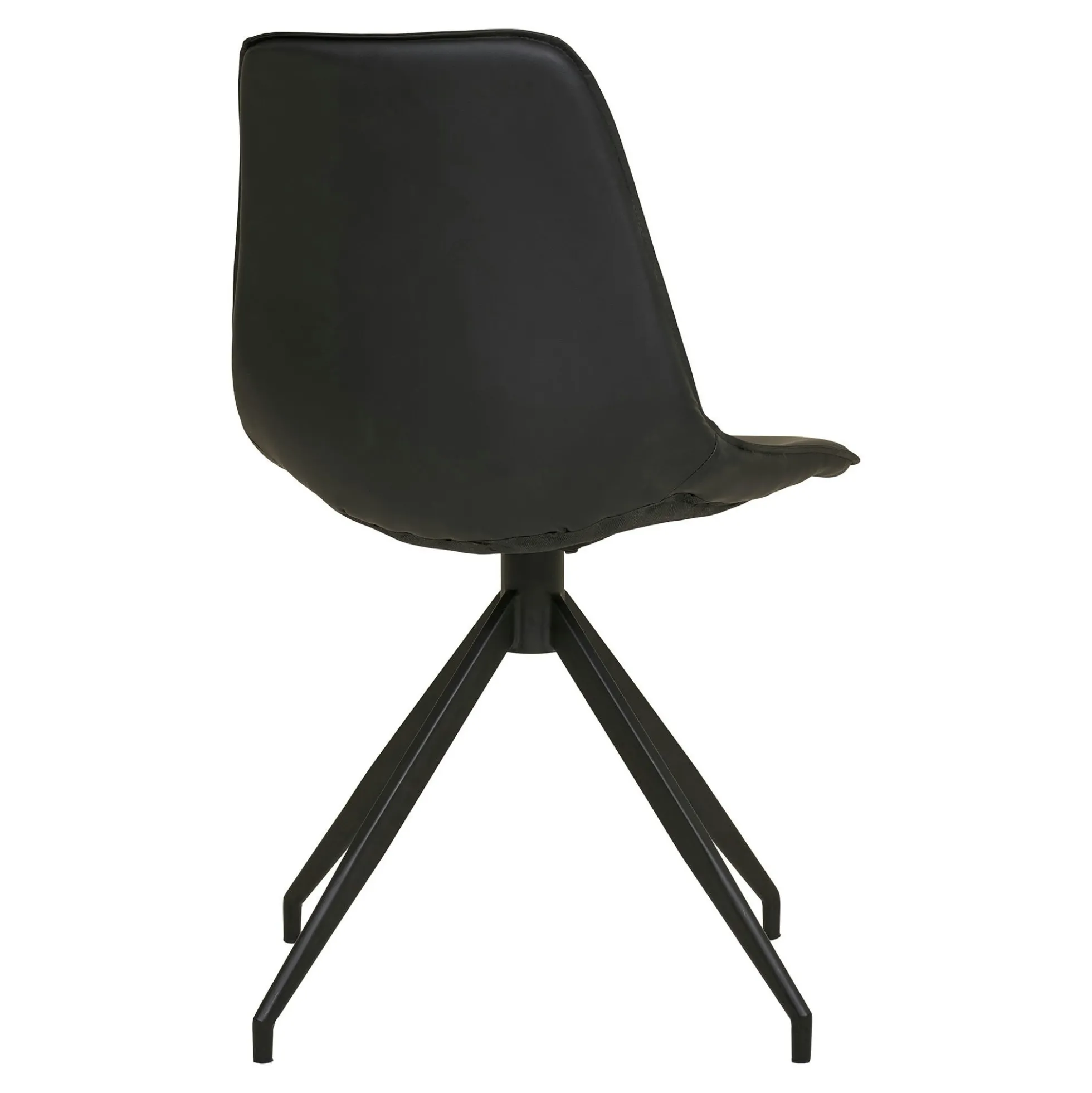 Chaise pivotante noire avec couture (lot de 2) AMSTERDAM