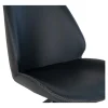 Chaise pivotante noire avec surpiqure décorative (lot de 2) BERLIN