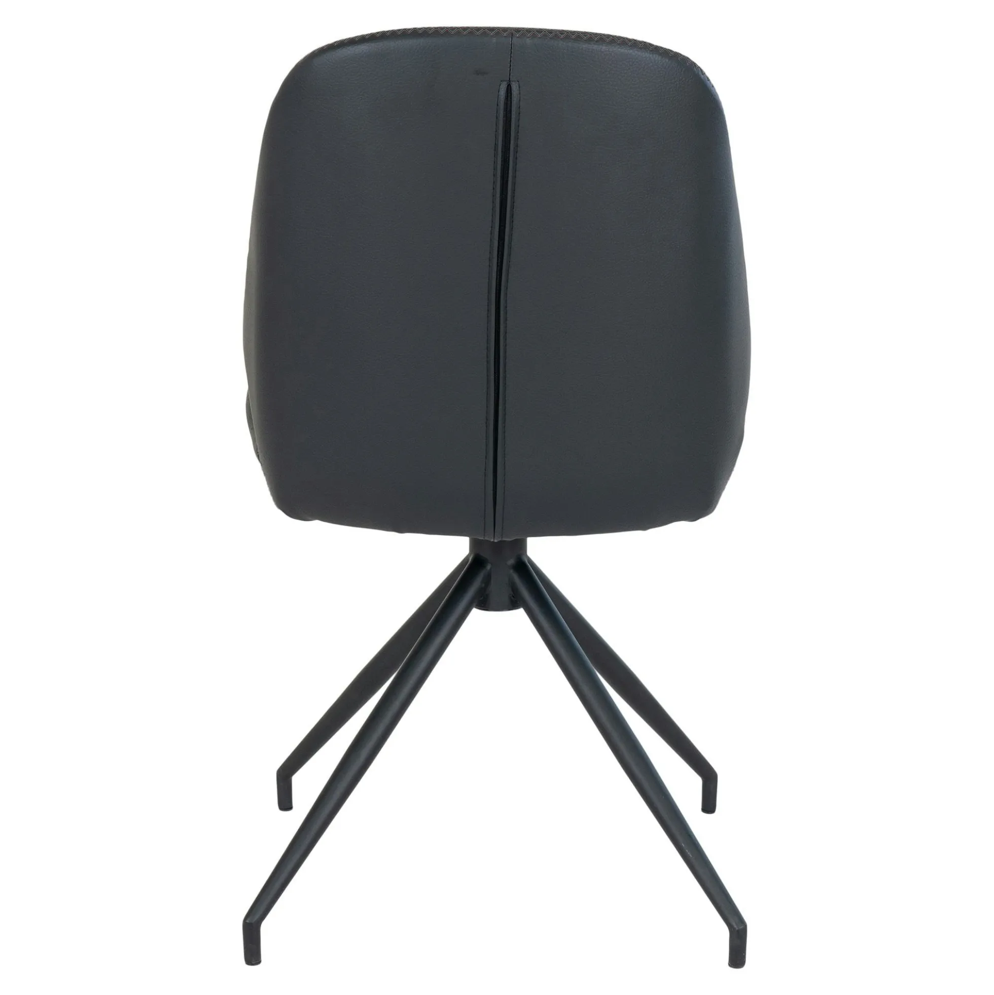 Chaise pivotante noire avec surpiqure décorative (lot de 2) BERLIN