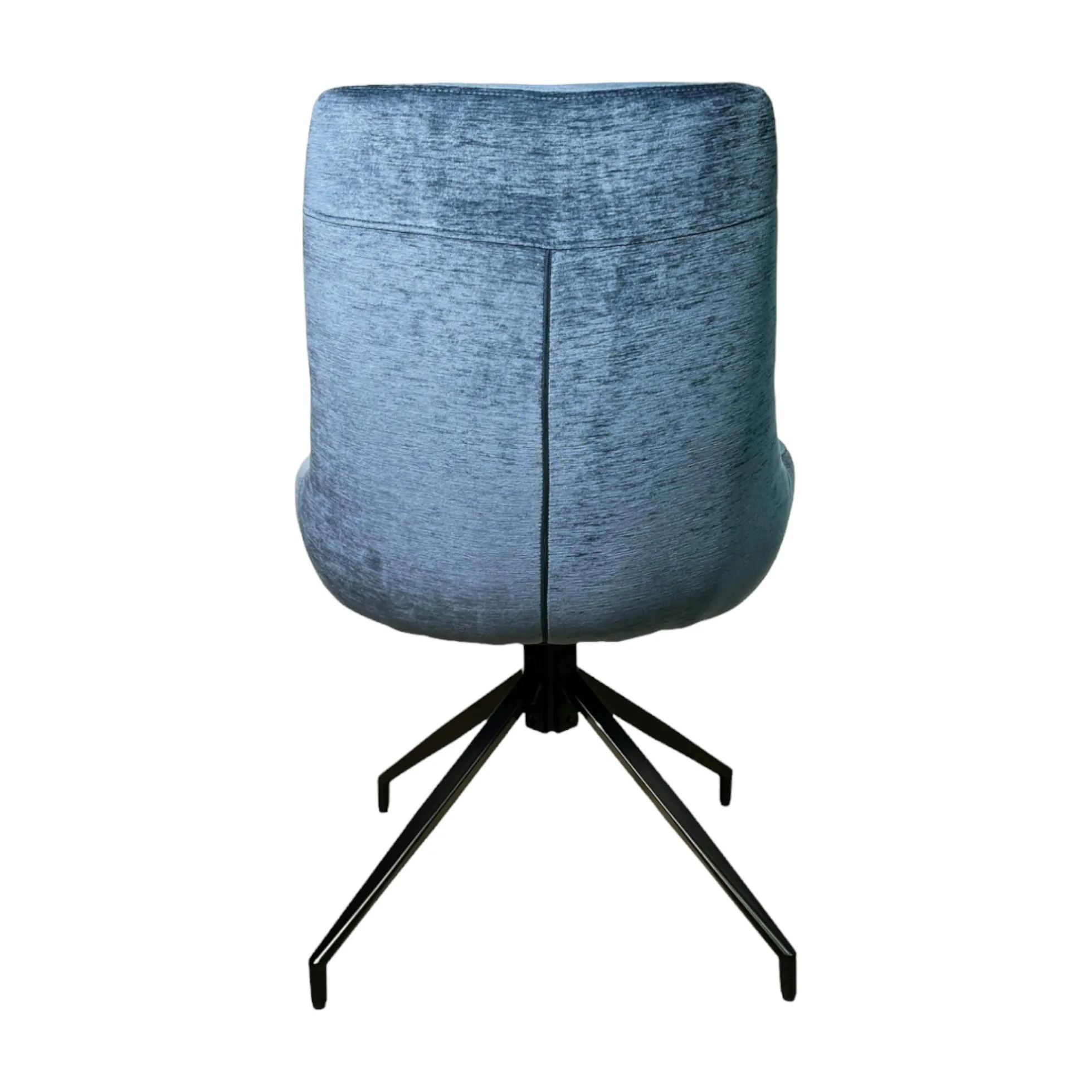 Chaise pivotante retro en velours bleu (lot de 2) PALERME