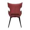 Chaise pivotante rose bi-matière, dossier en T (lot de 2) LOMBARDIE